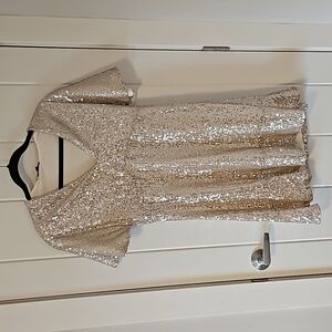 Moon Lite Rose Sequin Dress (S)